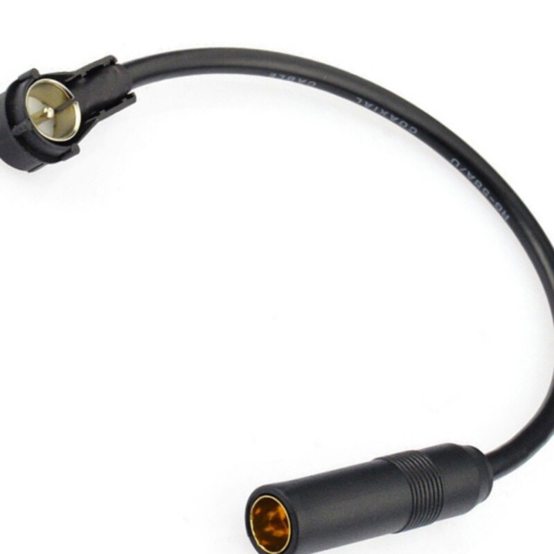 Auto am fm dab radio antenne coax 30cm adapterkabel din 41585 to iso stekker voor seat skoda smart vw ford