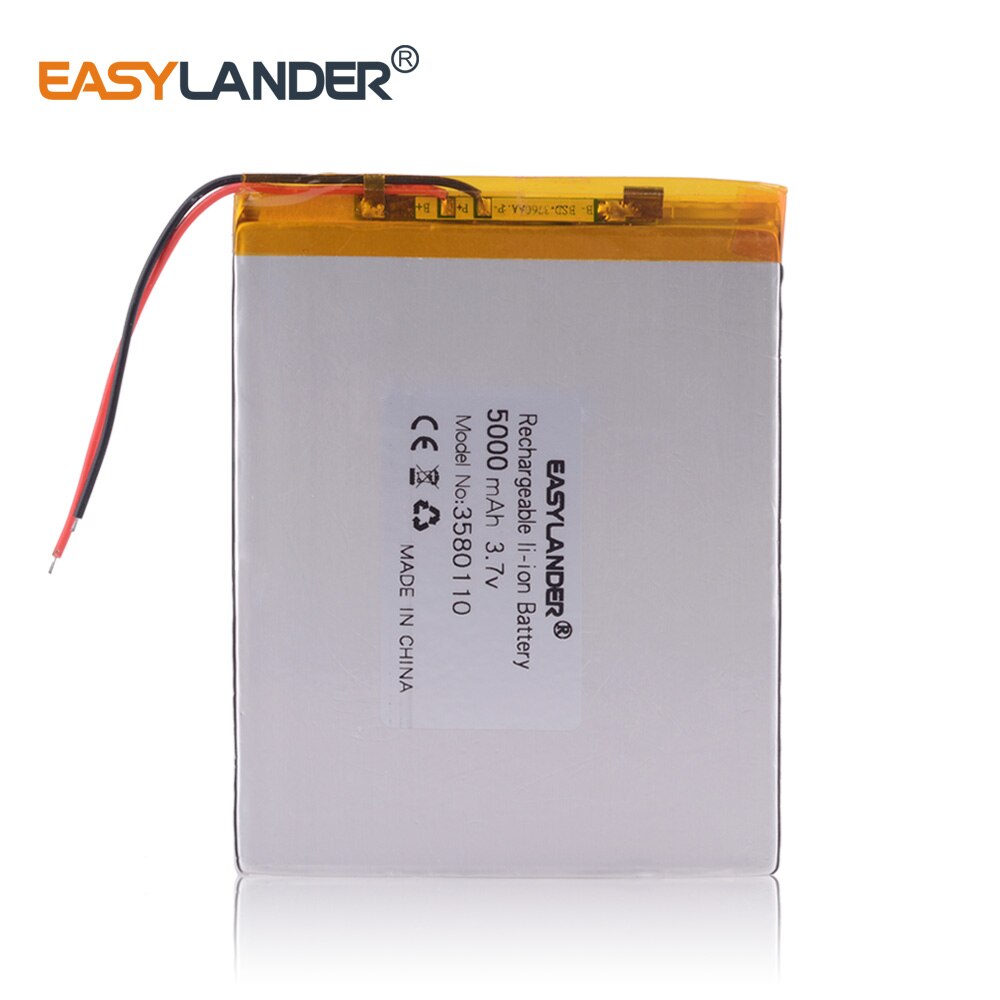 Batterie Li-ion 3.7v, 3.7v, 5000mah (environ) pour tablette PC 8 pouces, rechargeable, N83,N86, A85,A86, 3580110