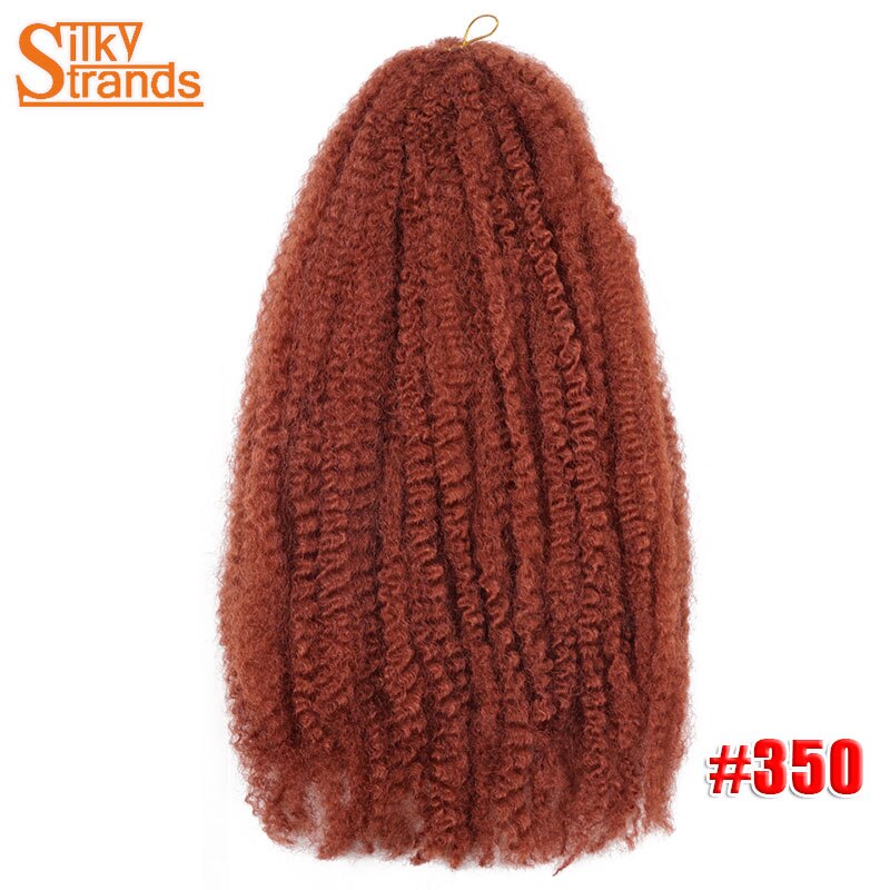 18 Inch Ombre Marley Braids Crochet Hair Crochet Braid Twist Box Afro Synthetic Jumbo Braiding Hair Extensions For Black Women: #350 / 1 pack