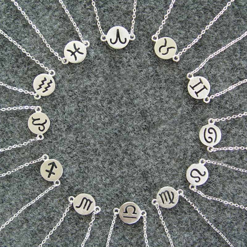 SMJEL Personalize 12 Constellation Zodiac Sign Bracelets for Women Girl Cancer Leo Virgo Libra Women Men Jewelry pulsera mujer