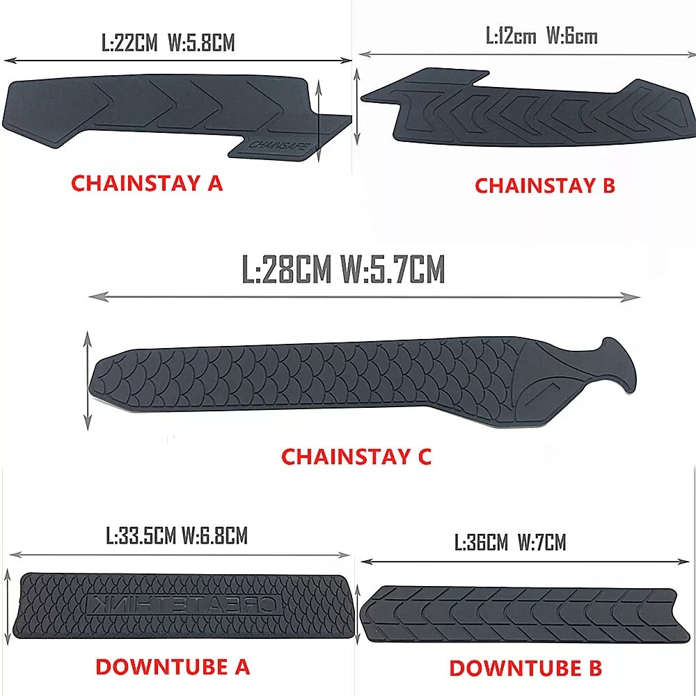 Ridewrap Bicycle Chainstay Armor Frame Chainstay Pad For Bike Scratch-Resistant Cover 3M Removeable Glue Anti-Skid Push Guard