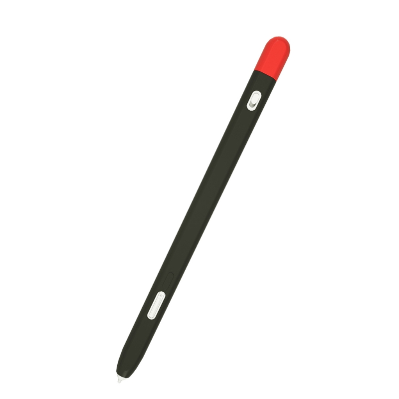 Pennskydd lämpligt för samsungtab s pen pro pennfodral silikonpennskydd spen skyddsfodral fallskydd: Svart röd