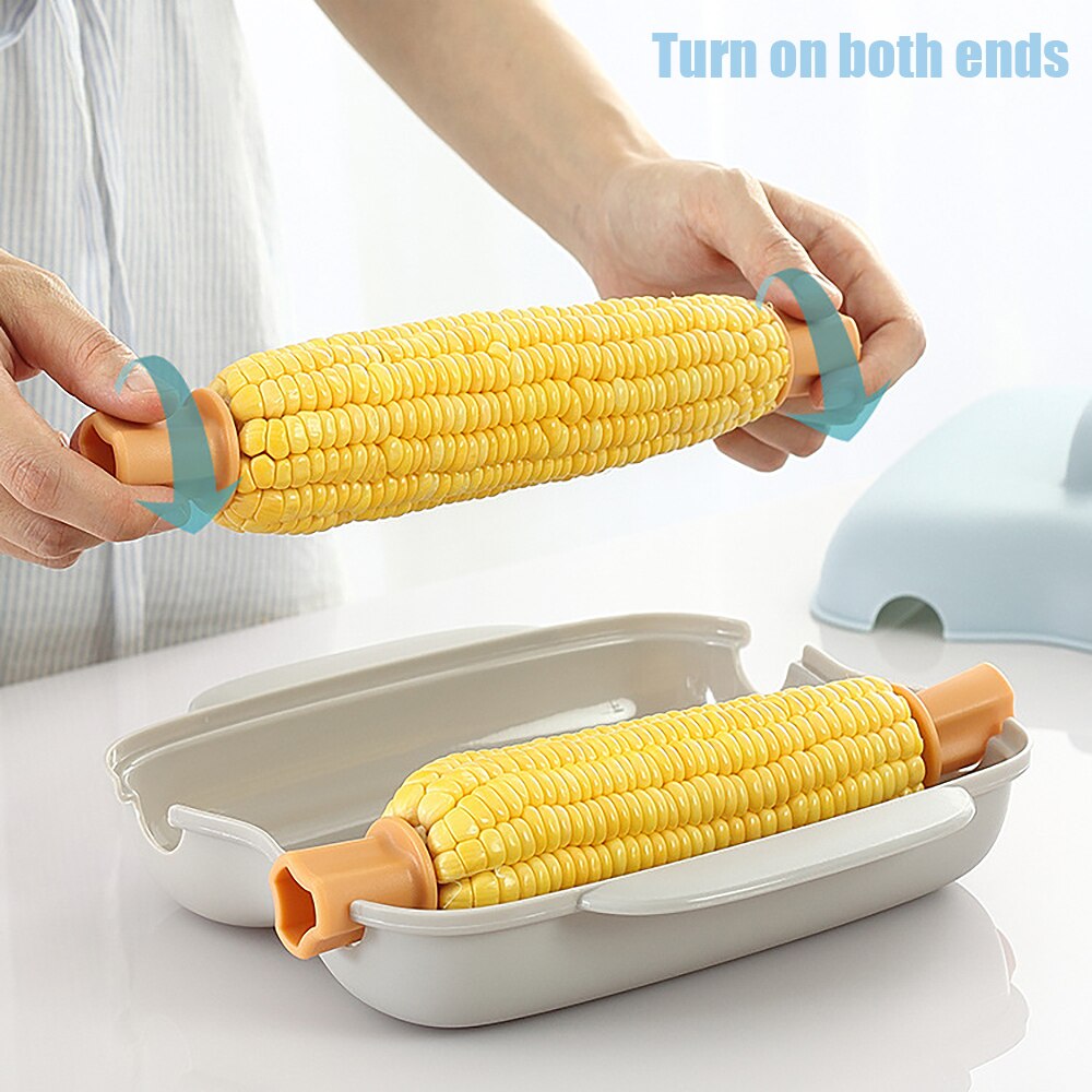 Microwave Oven Steaming Corn Device High Temperature Resistant Steamed Corn Box Simple To Operate Kitchen Tool