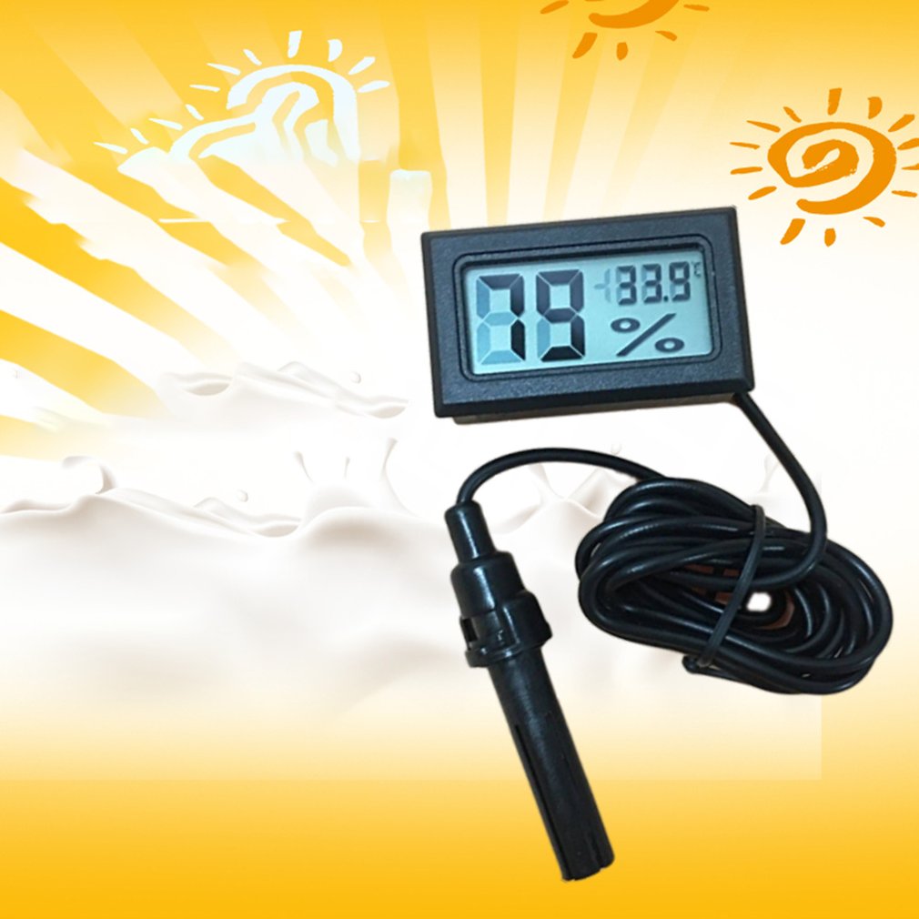 Higrómetro Digital electrónico integrado de humedad y temperatura con sonda, Termómetro Digital, higrómetro