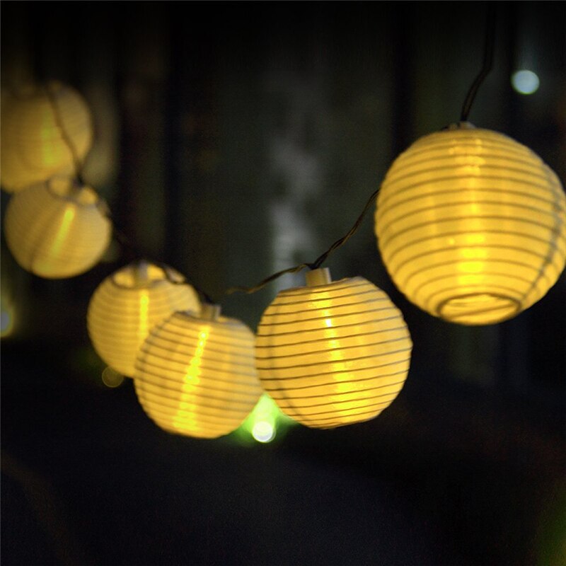 LED Solar Lantern String Lights Outdoor Garden Lantern Birthday Wedding Decor Craft DIY Lampion Hanging Ball Party Supplies
