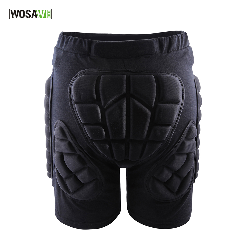Wosawe sportsudstyr kort beskyttende hofte-butt pad ski skate skateboard snowboard beskyttelse modstand rulle polstrede shorts