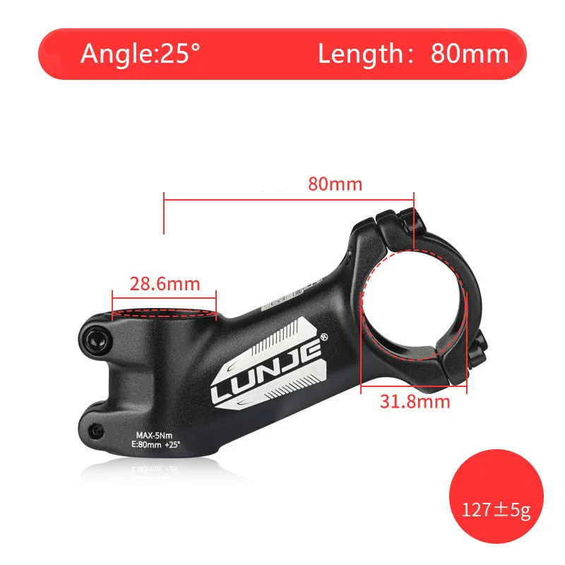 Ultralight Bike Stem 17 Degree Aluminium Alloy MTB Road Bicycle Stem 31.8mm 60/70/80/90/100/110 Mountain MTB Bicycle Power Parts