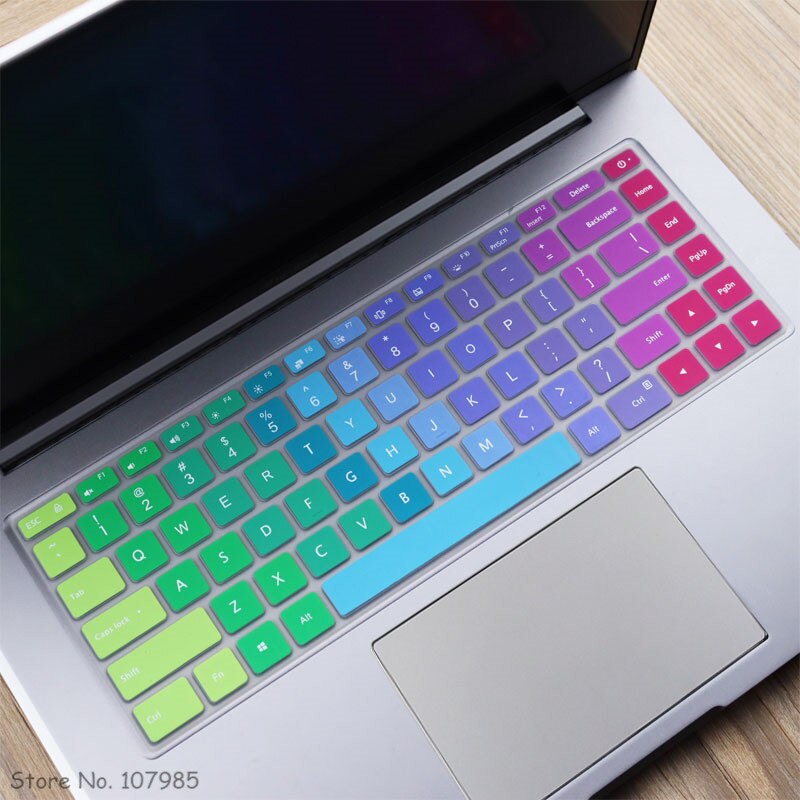 For Xiaomi RedmiBook 16 Laptop AMD Ryzen 4500U 4700U Redmi Book 16.1 Inch Notebook Silicone Keyboard Cover Skin Protector: Rainbow