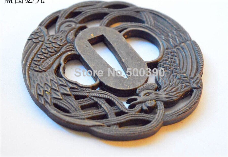 Wonderful Alloy Phoenix Tsuba Guard For Japanese Sword Samurai Katana Wakizashi Katana Fitting