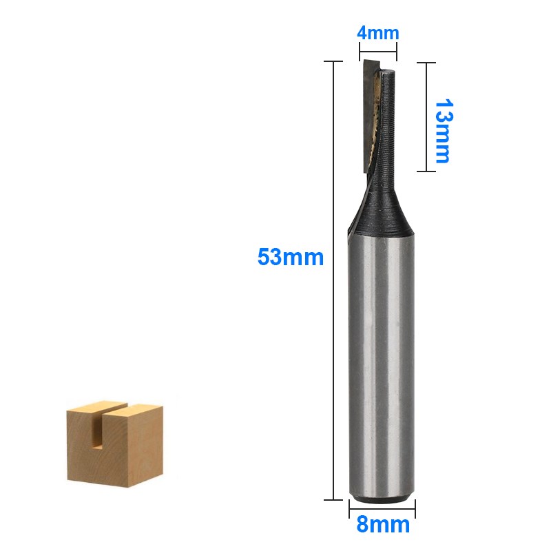 Hout Router Bit 8Mm Shank Tungsten Carbide Frees Straight End Milll Flush Trim Router Bit Houtbewerking Frezen: 21 mm
