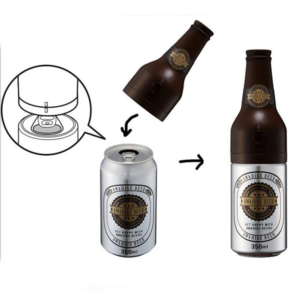 Ultrasonic Beer Foamer Portable Beer Bubbler Bottle Shape Foam Maker for Drinks ultra-sonic foam rich and delicate foam