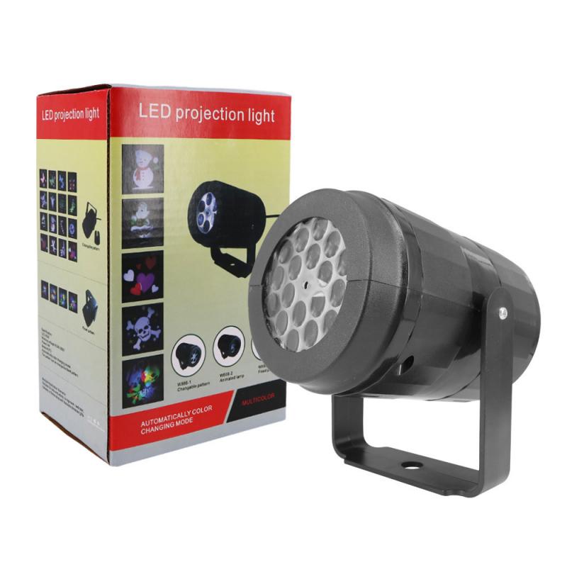 Christmas Holographic Projector 16 Picture Party Christmas Santa Claus Projection Lamp Window Movie Projector