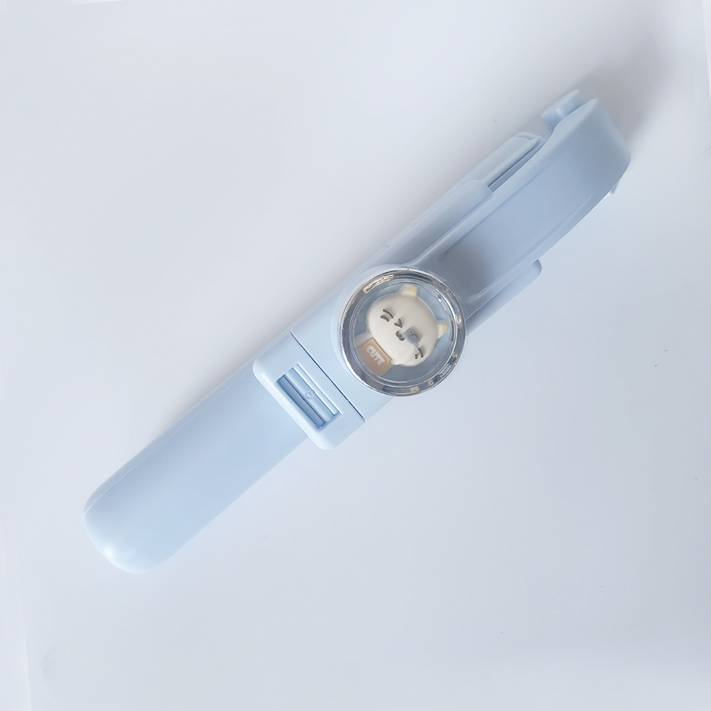 KT01 100 cm draadloze mobiele telefoon selfie stick statief Bluetooth externe uitbreiding statief live selfie tour: Sky Blue