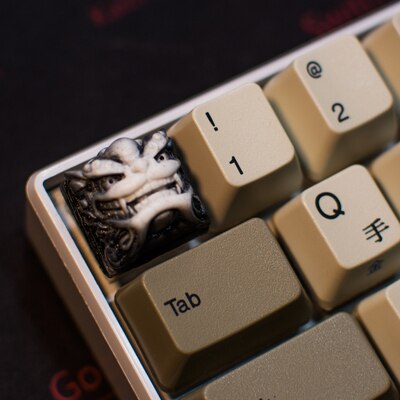 1 unidad de tapa de resina hecha a mano para interruptores MX Teclado mecánico individualidad Shishi keycap