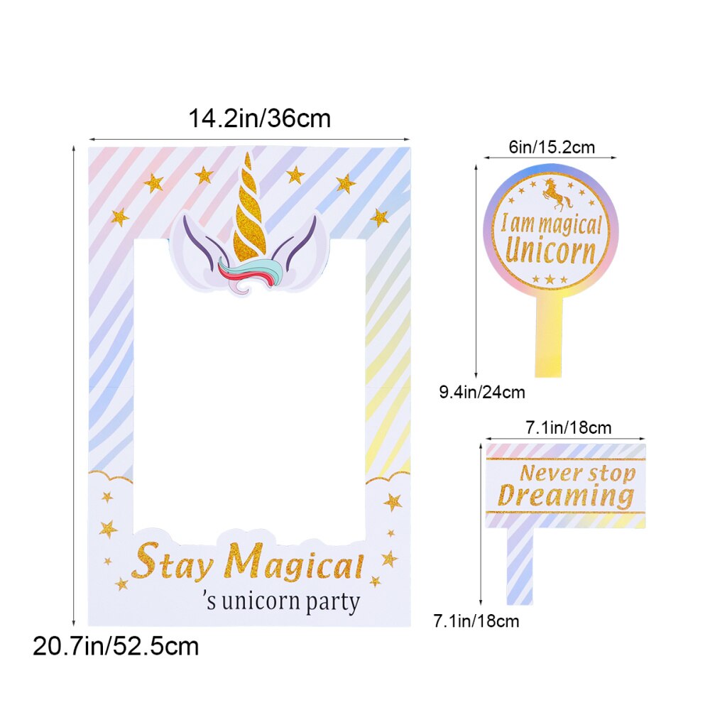 Magical Rainbow Photo Frame Props Photo Booth Props Party Supplies For Baby Shower Birthday Party Favor