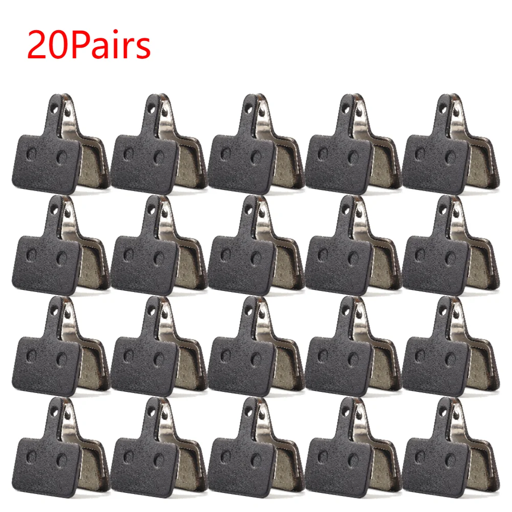 Pastillas de freno de disco para bicicleta de montaña, piezas de resina semimetálicas para SHIMANO M375, M445, M446, 10/15/20/30/40/50 pares: Rojo