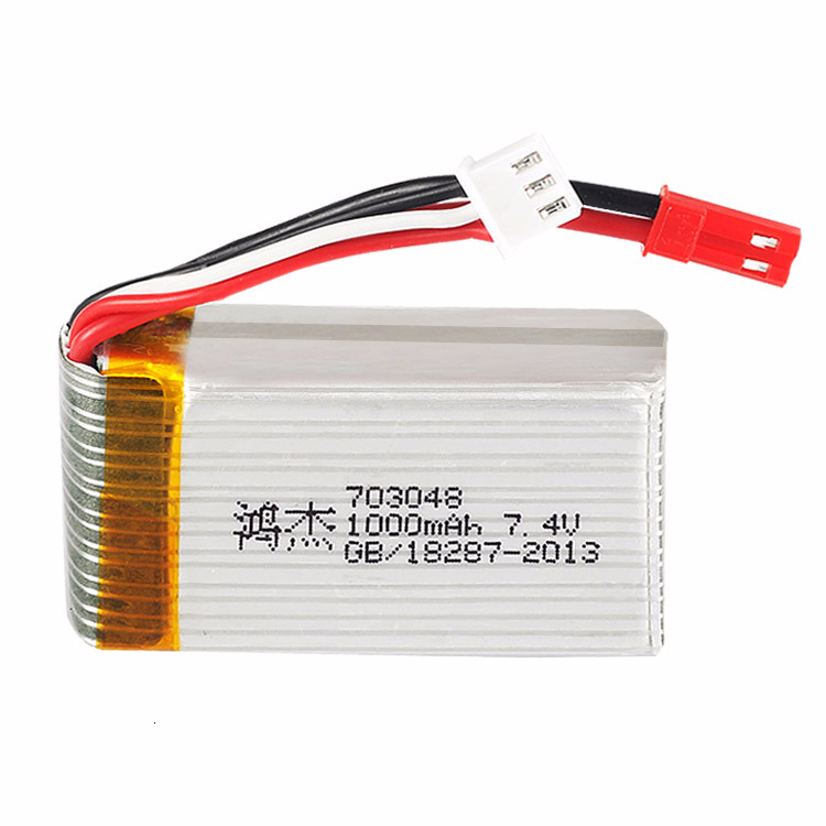 Batería Lipo de 7,4 v, 1000mah, 703048 para MJXRC X600 U829A U829X X600 F46 X601H JXD391 FT007, batería Lipo de 7,4 V, batería de juguete a control remoto, 1 Uds.