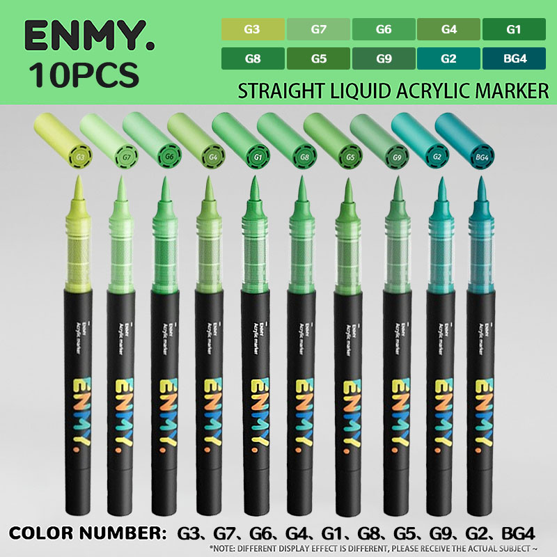ENMY direct liquid soft-tip acrylic marker pen Large capacity student children's painting brush graffiti watercolor pen: Yellow