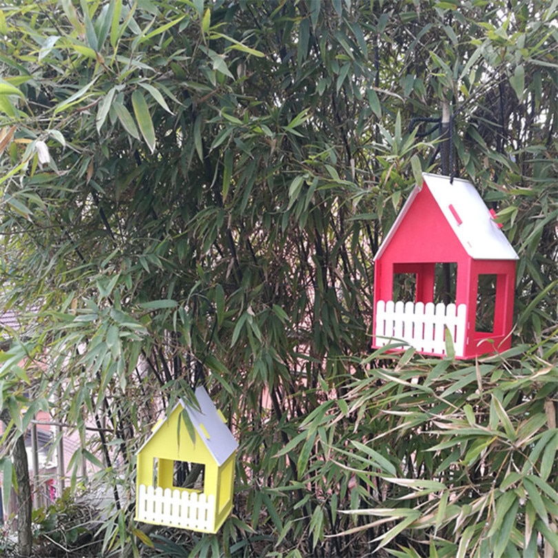 Bird House Wooden Ventilation Bird nest Entertainment in Backyard Birdhouse Garden decorations bird cage decoration bird bed