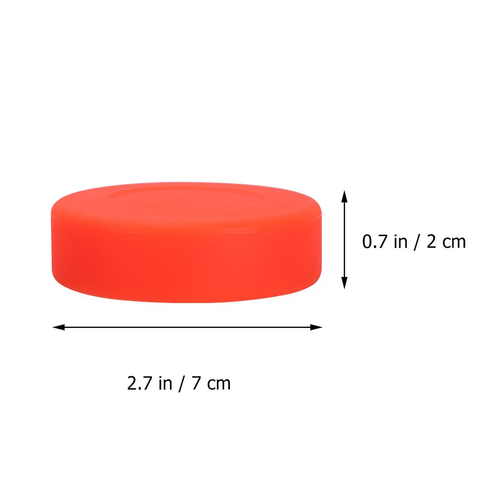 3 stück hockey-trainingspucks, spielpucks, straßenhockeybälle für das training (orange)