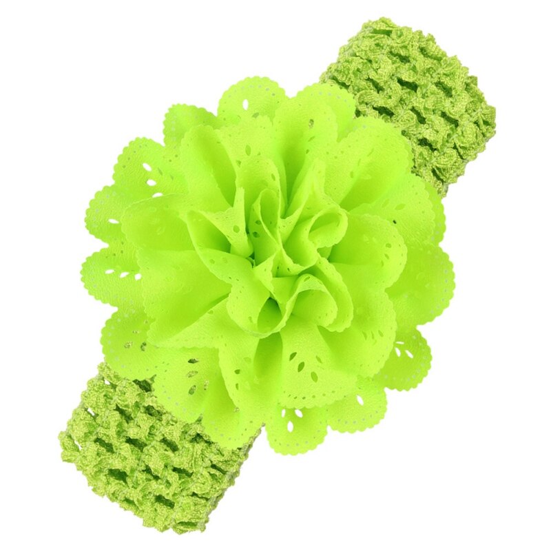Stijlvolle Peuter Hoofddeksels Infant Kinderen Meisje Baby Hoofdband Peuter Bloem Haarband M2: Fluorescent gree