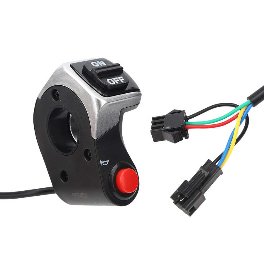 Electric Scooter Switch PVC Electric Mountain Bike Scooter 2 in 1 Horn Button Headlight Switch Bicycle Accessories