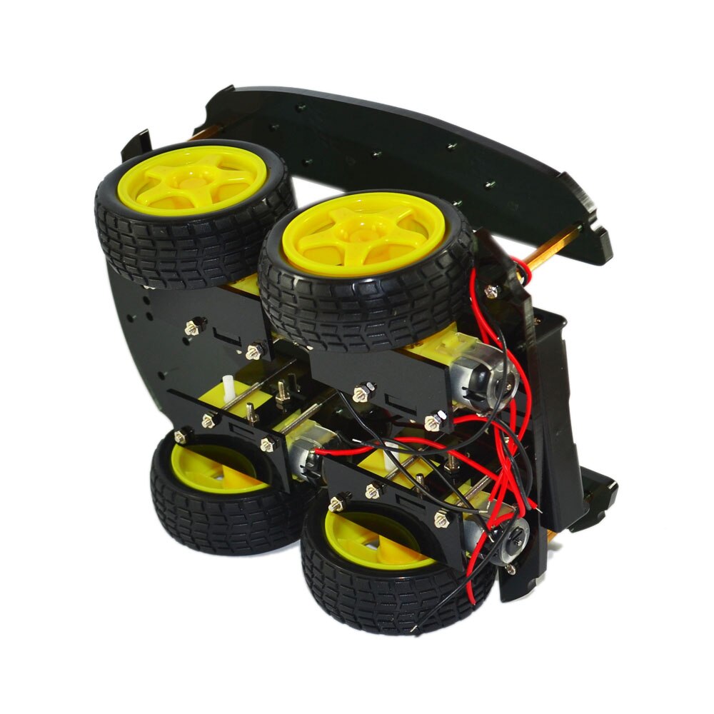 2 capas 4WD chasis de coche inteligente Tracción en las cuatro Ruedas kit de coche inteligente para arduino chasis DIY Kit