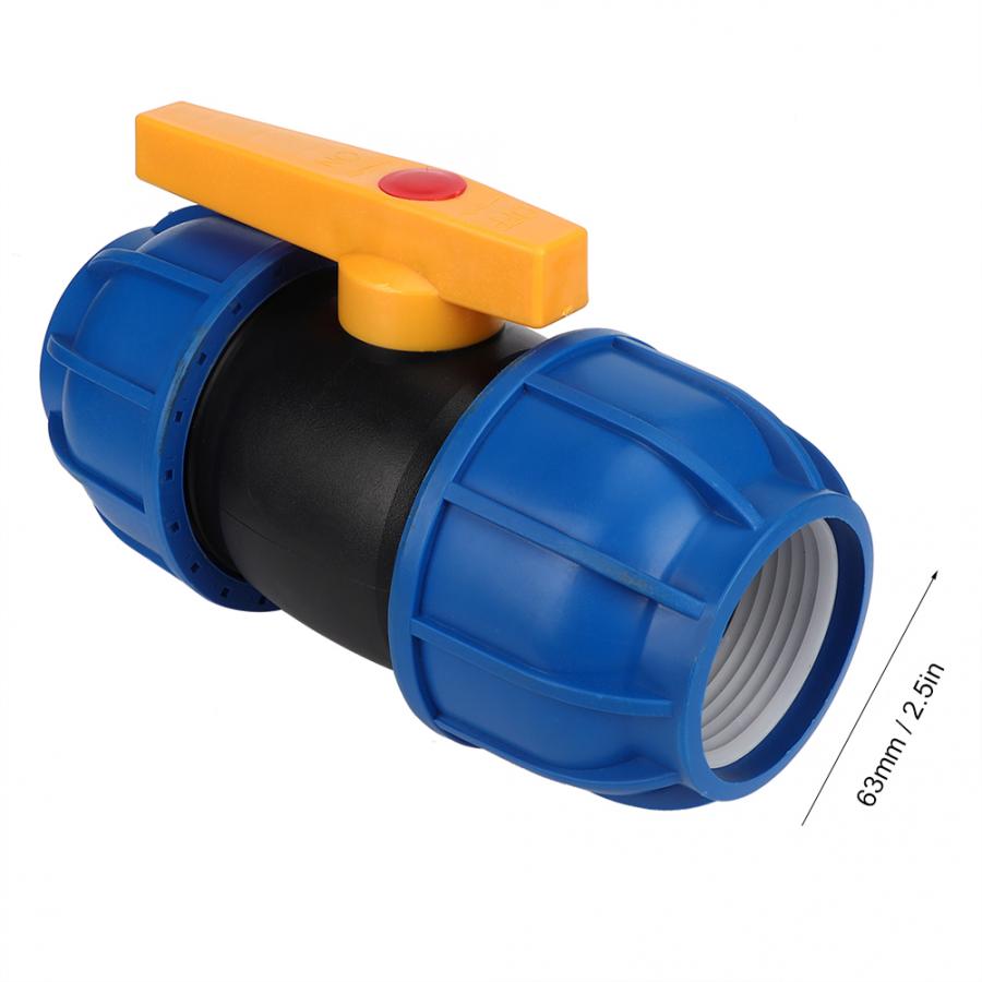 63mm PE Pipe Connector Ball Valve PPR PE PVC Water Pipe Connector Quick Connect Valve Fittings