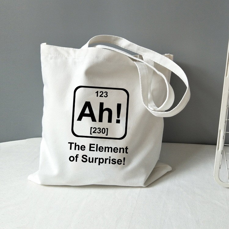 Chemistry Tote Bag Canvas All You Need Is Love Math Graphic Travel Storage Bag Funny Geek Handbag Shoulder Totebag: B0312-TBWH-M