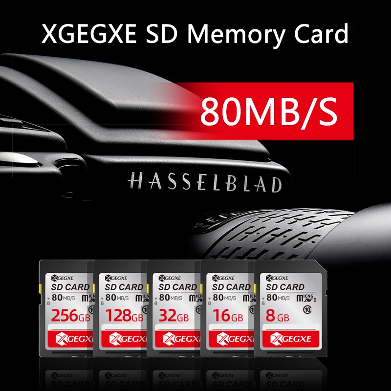 Xgegxe 32 Gb Sd-kaart 8 Gb 16 Gb 64 Gb 128 Gb Geheugenkaart 80 Mb/s Flash Drive Voor camera
