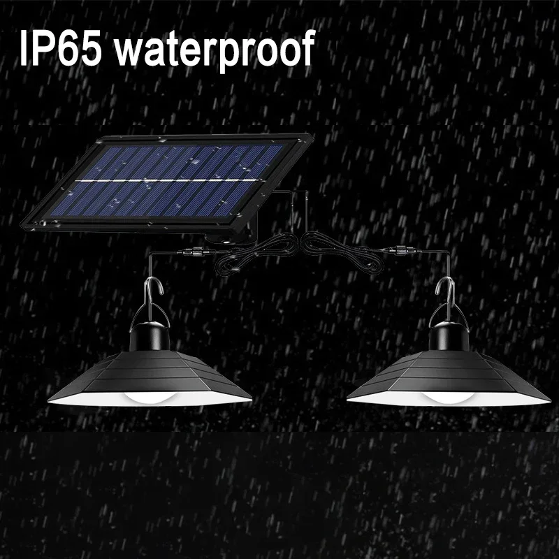 Luz colgante Solar IP65, lámpara Led impermeable con energía Solar con Control remoto, lámpara colgante para acampar y jardín al aire libre