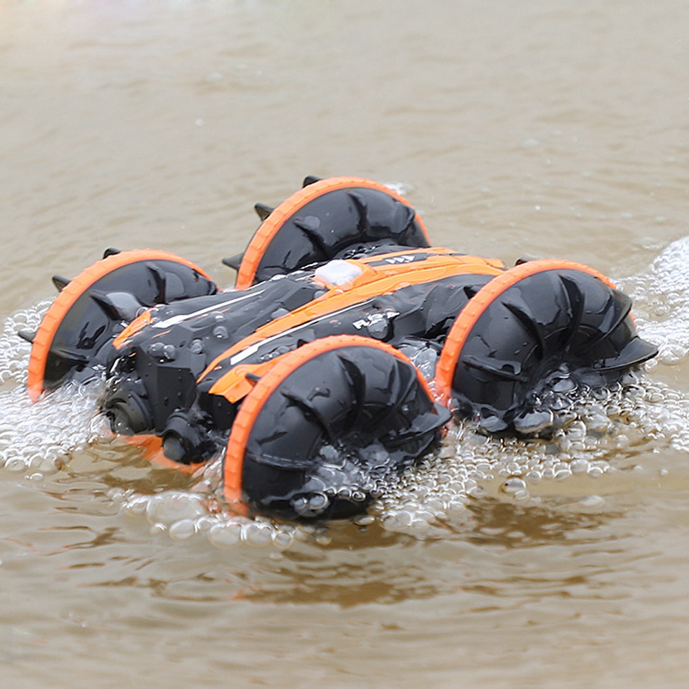 360 ruota 2 Lati Impermeabile di Guida Su Acqua E Terra Anfibio Elettrico Giocattoli per Bambini Rc auto Prodezza di Telecomando auto
