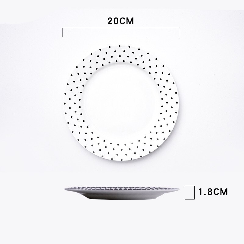 1 Pcs Europese Stijl Diner Plaat Eenvoudige Service Plaat Disc Taart Plaat Westerse Voedsel Steak Disc Keuken Board Schotel bestek Set: d