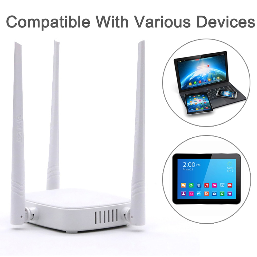 300 mbps høj effekt trådløs router wifi repeater 300 mbps wifi rækkevidde forstærker 3*5 dbi 3 lan port signal booster