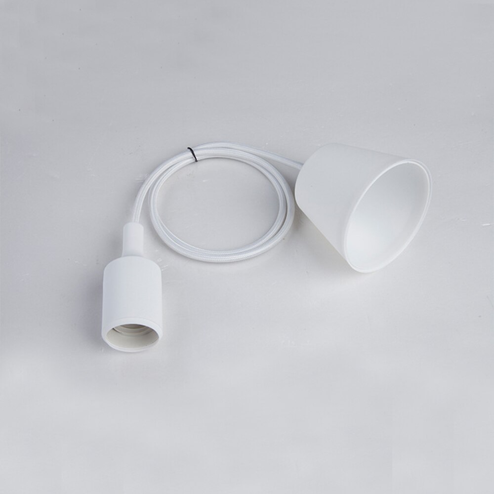 E27 Hängen Lampe Basis Birne Halfter DIY Buchse Bunte Silikon Linie Kronleuchter Beleuchtung Punkt Gummi Decke Leuchte Hause: Weiß