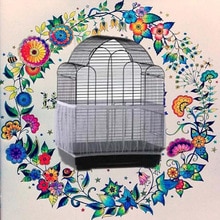 Protector de malla para jaulas de pájaros, cubierta de carcasa, falda, trampas, cesta, novedad: Negro / L