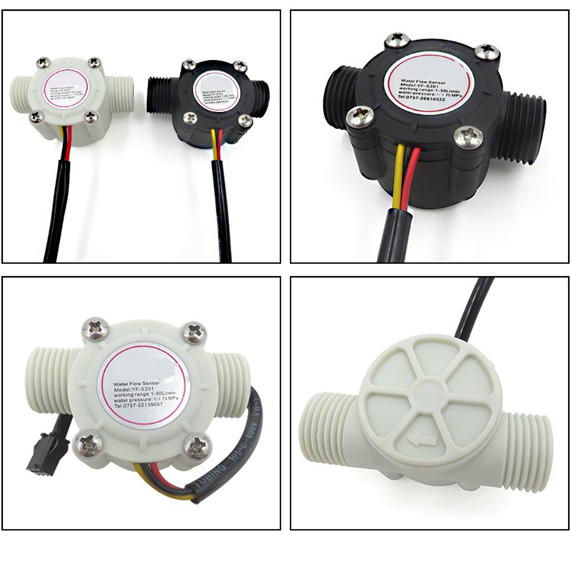 DC5-18V Water Flow Sensor Flowmeter Hall Flow Sensor Water Control Liquid Flow 1-30L/Min 2.0MPa Sensor Switch