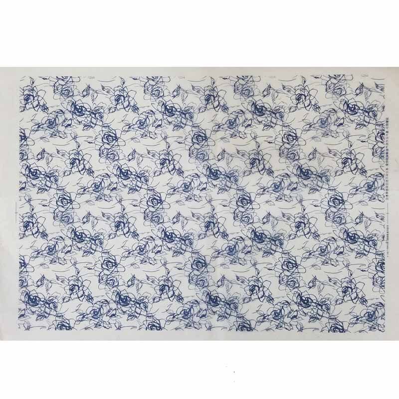 Keramik Aufkleber Diy Keramik Tonne Unterglasur Farbige Blume Papier Blau Porzellan Transfer Papier Hohe Temperatur Aufkleber Papier: 15