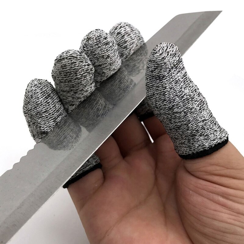 10 stk fingersenger tommelbeskytter anti-kuttet fingertupp fingerhylse fleksibel motstandsdyktig beskyttelse fingersenger for arbeid gjør det selv