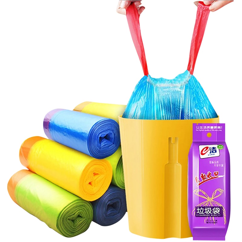 Bolsa de basura de cierre automático, gruesa, bolsa de plástico desechable, bolsa de limpieza de basura de cocina para el hogar, bolsa de almacenamiento