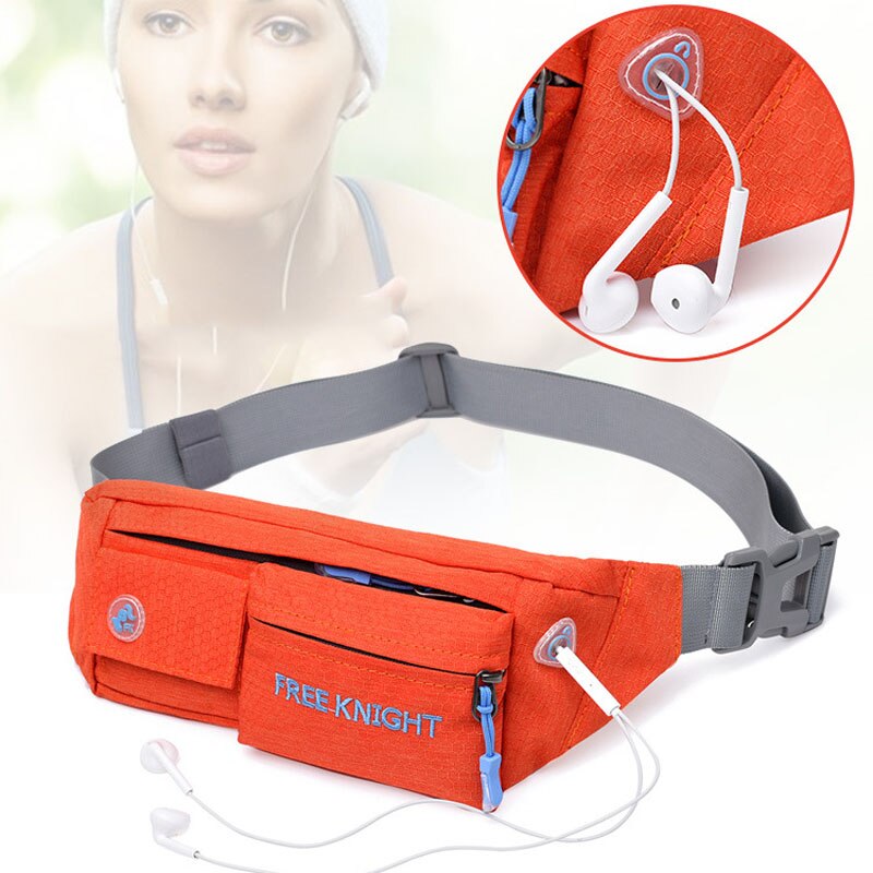 Women Men Nylon Bum Bag Hiking Running Sports Yoga Fitness Waist Belt Zip Pouch XR