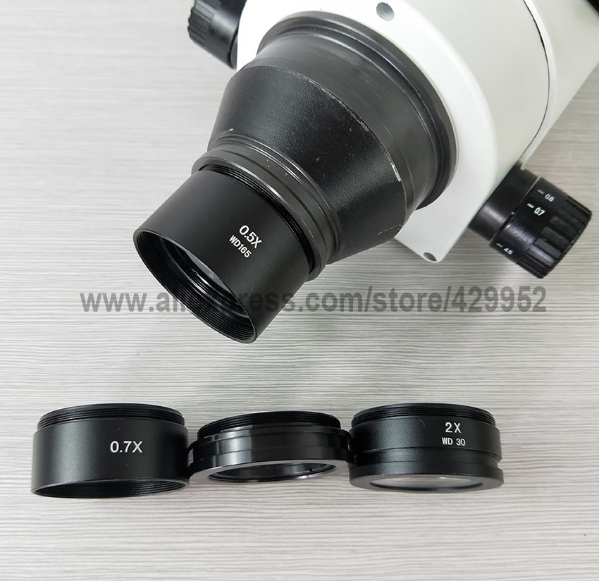 Efix-lente de cristal auxiliar Barlow 0.5X 2X 0.7X para industria, microscopio Digital de vídeo estéreo, cámara, objetivo, rosca de montaje