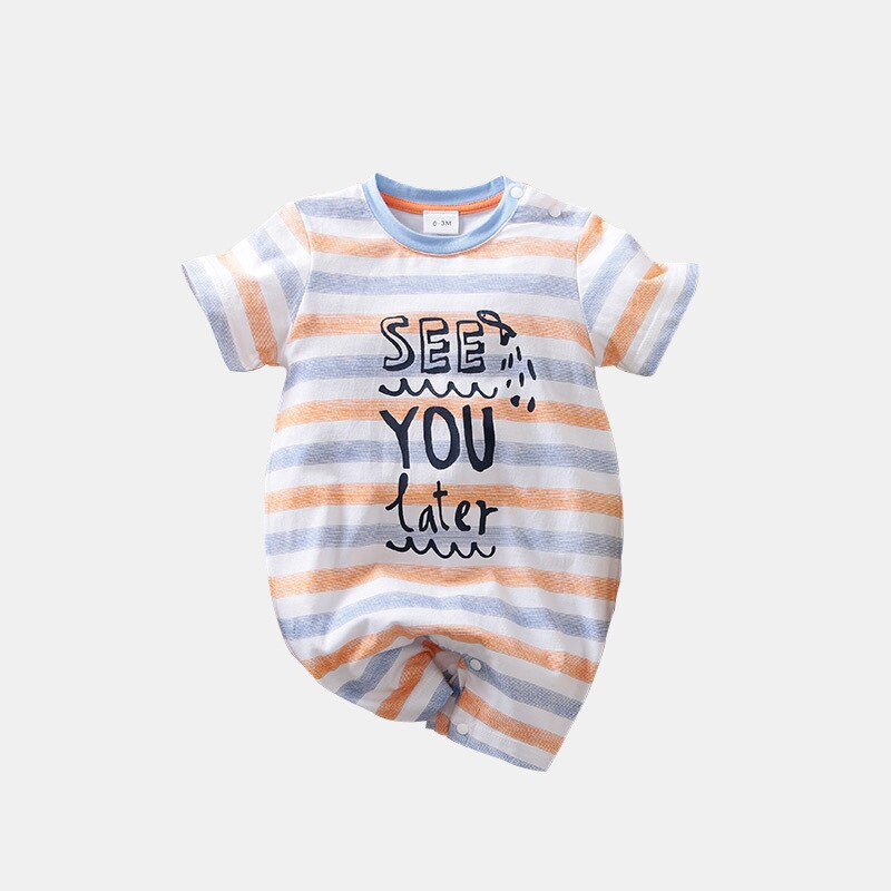 Zomer Kleding Baby Jongens Meisjes Romper Kids Jumpsuit Baby Outfit Katoen Korte Mouwen Overdekte Button O-hals Bodysuits