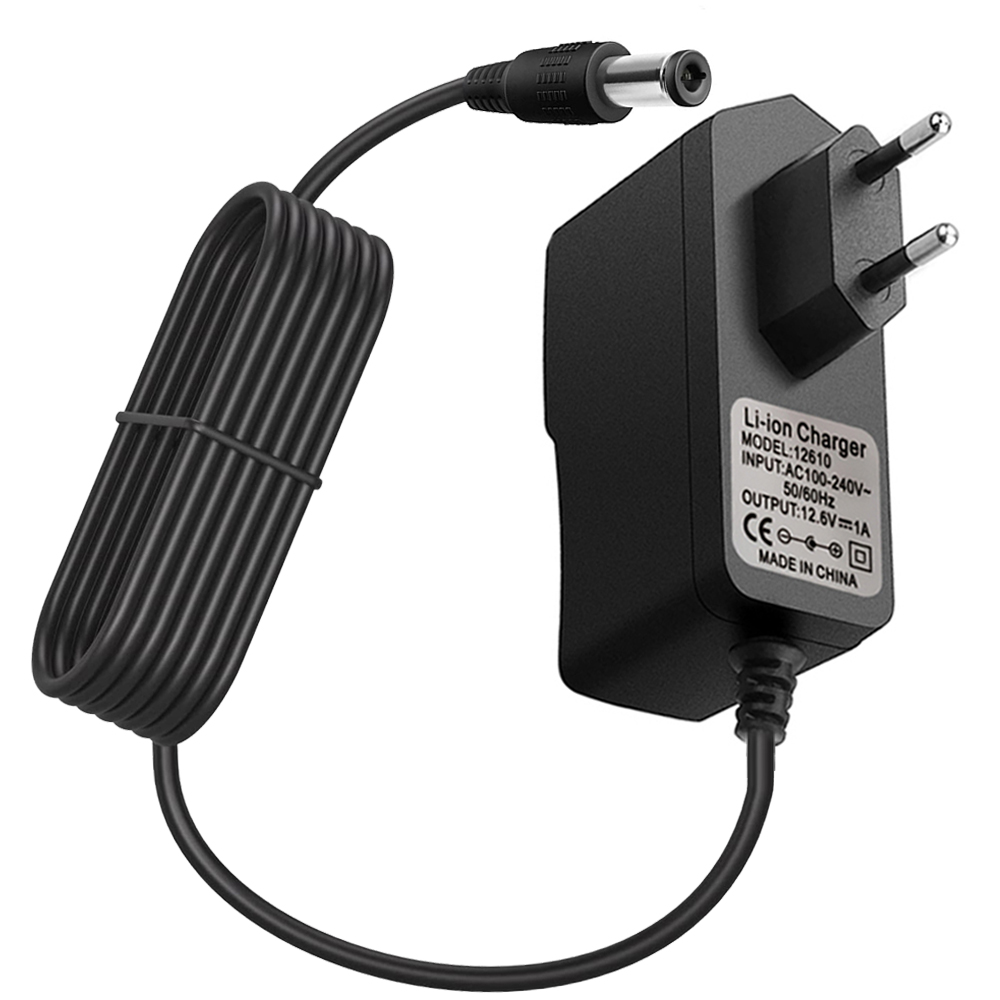 12.6 v 1a lader 18650 litiumbatterilader  dc 12.6v litiumionbatterilader strømforsyning lader 100-240v ac-omformer