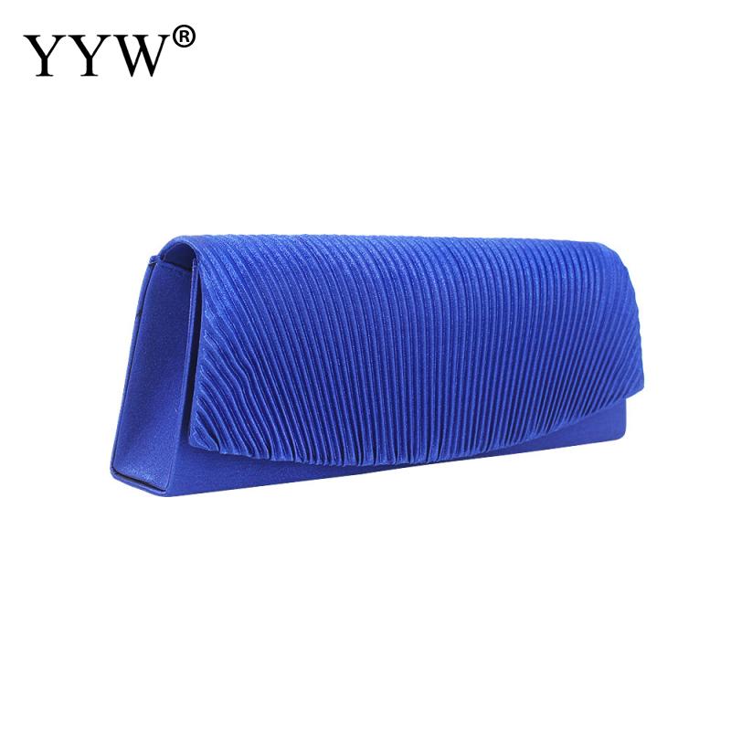 YYW Falten Kupplung Tasche Rechteck Umschlag Tasche Mit Abend Party Nacht Kupplung Geldbörse Braut Pochette Femme: königlich Blau