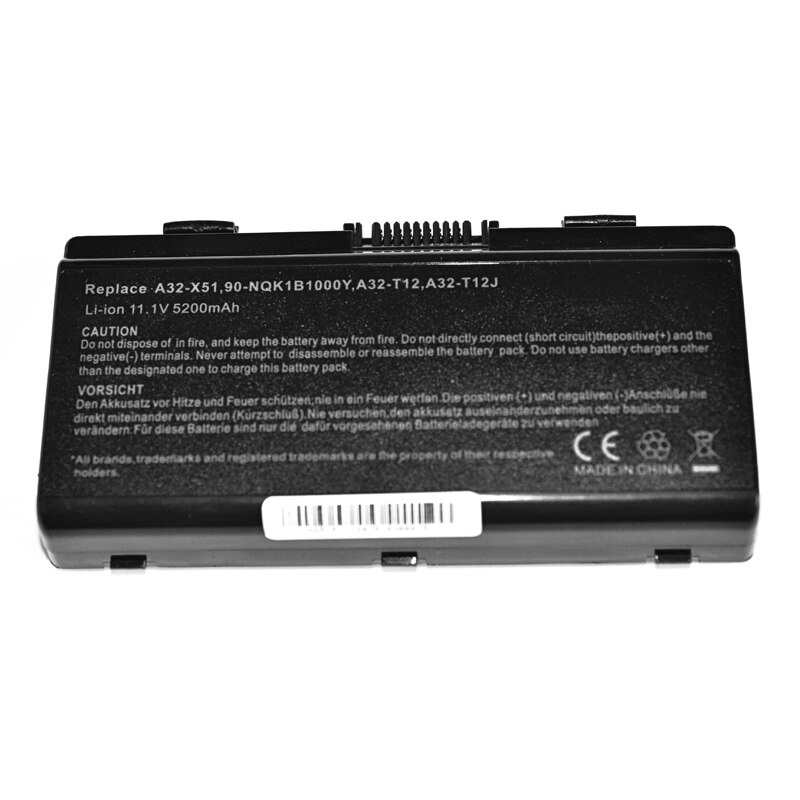 Apexway-Batería de portátil de 6 celdas, X51L, X51R, X51RL, para Asus A32-X51, 90-NQK1B1000Y, A32-T12, T12Fg, T12Ug, X51C, X51H