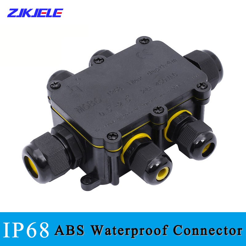 2/3/4/5/6 Way IP68 Waterproof Junction Box Electrical Enclosure Block Cable Connecting Line Protection for Wiring Accessories