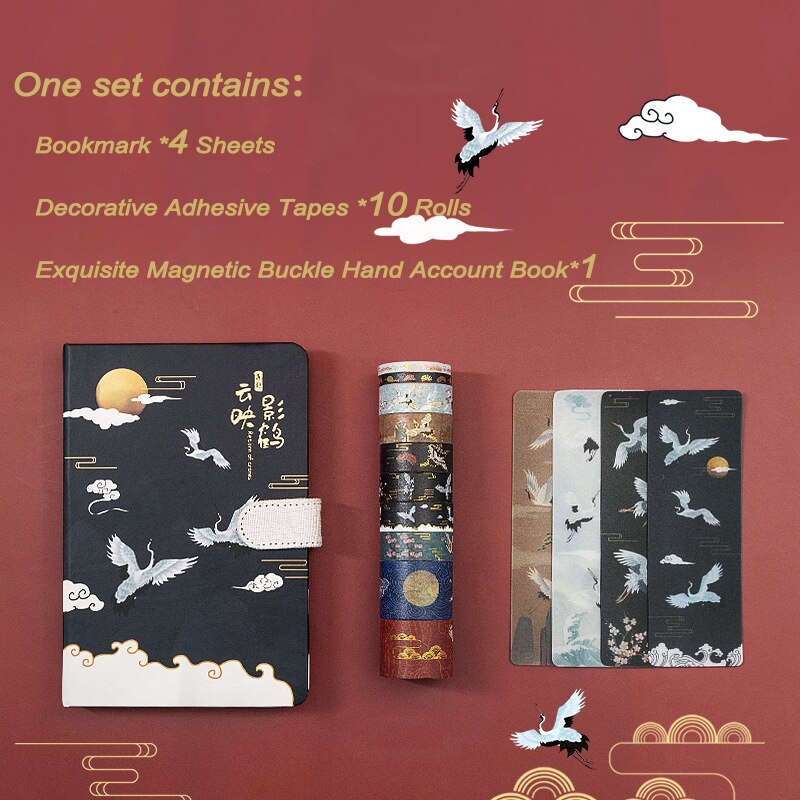 Chinese Style Student Planner Notebooks and Journals Stationery Set Diary Planner Pretty Cute Notebook Traveler Journal Notebook