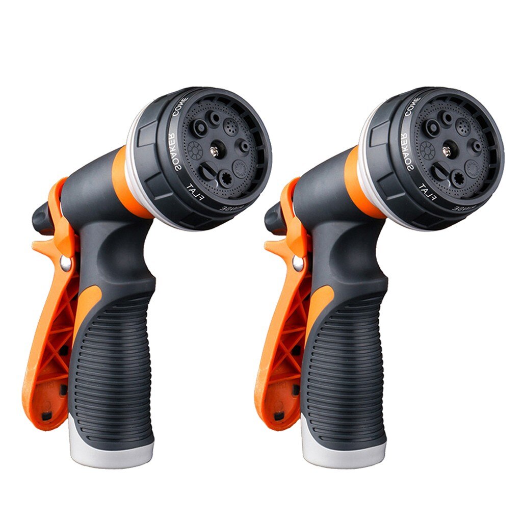 8 Patterns Watering Gun Garden Nozzle Hose Nozzle Adjust Nozzle Water Gun Lawn Hose Multifunction Garden High Pressure Sprayer