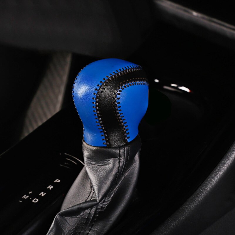 For Toyota CHR C-HR Gear cover modified special gear set gear set decorative leather hand brake gear set Accessories: Blue and Black